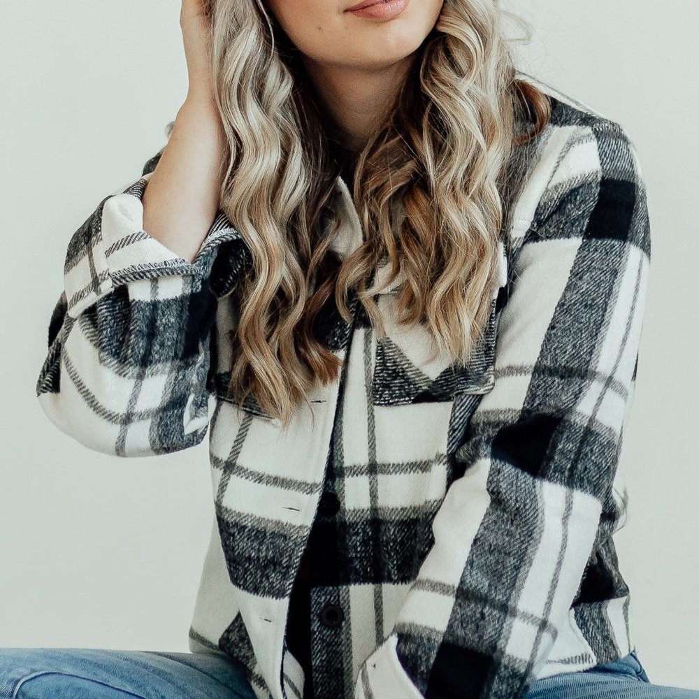 Black & White Plaid Flannel